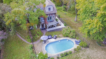 Pool and backyard view