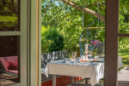 Romantic wine cottage up hill country side near forest trails