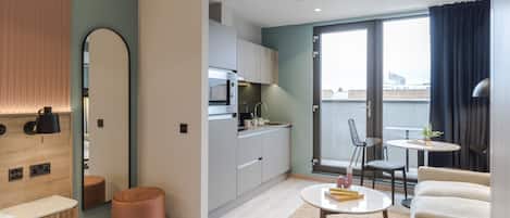 Studio Deluxe | 1 chambre, literie de qualité, coffre-fort pour ordinateur portable