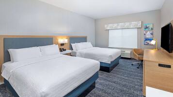 Room, 2 Queen Beds, Refrigerator & Microwave | Desk, iron/ironing board