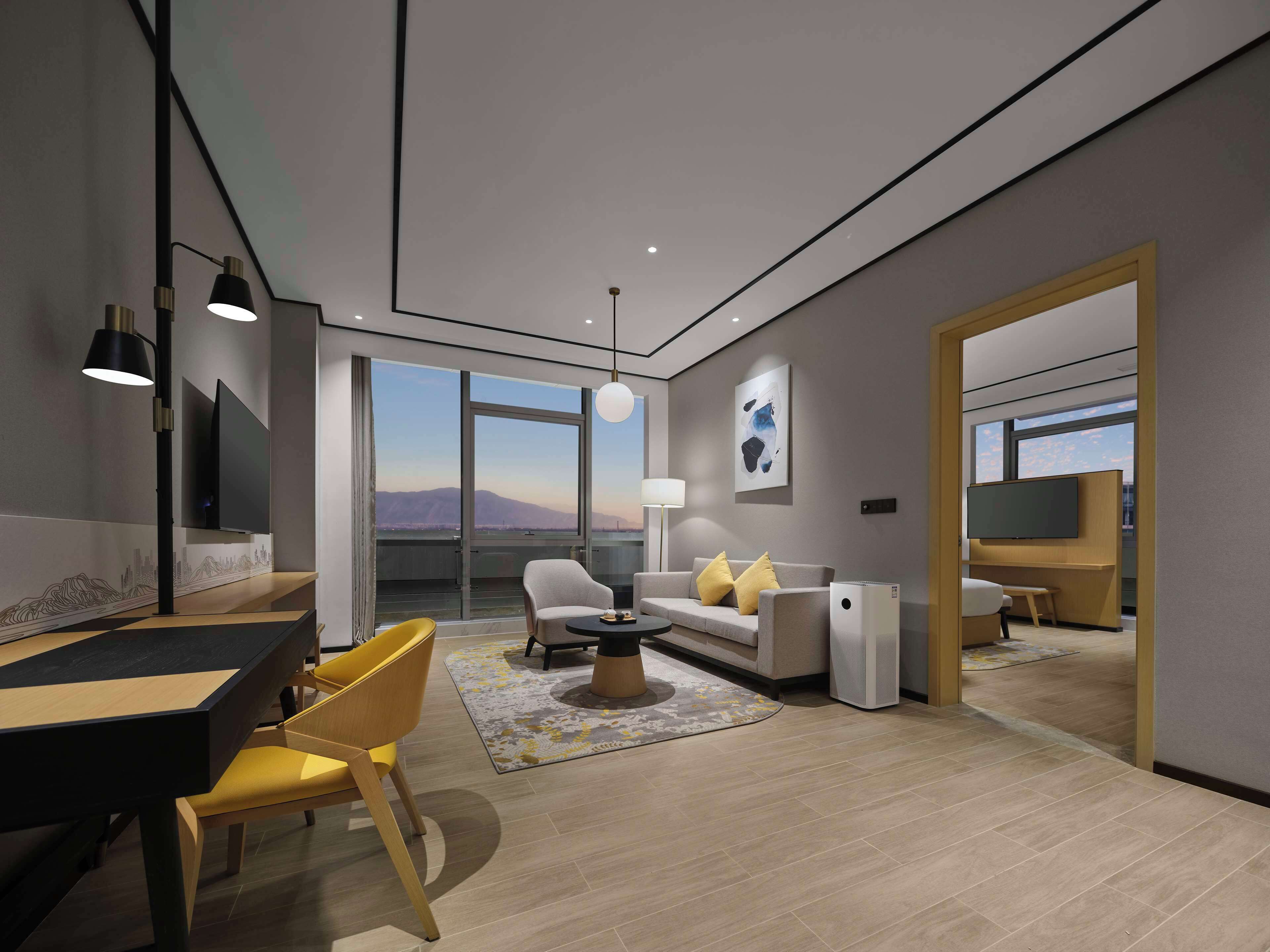 프리미엄 스위트, 킹사이즈침대 1개 | 책상, 침대 시트