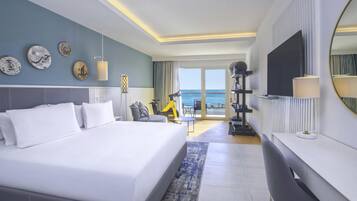 Rom, 1 kingsize-seng (Five Feet Fitness) | Allergitestet sengetøy, minibar, safe på rommet og blendingsgardiner