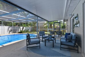 A heated pool