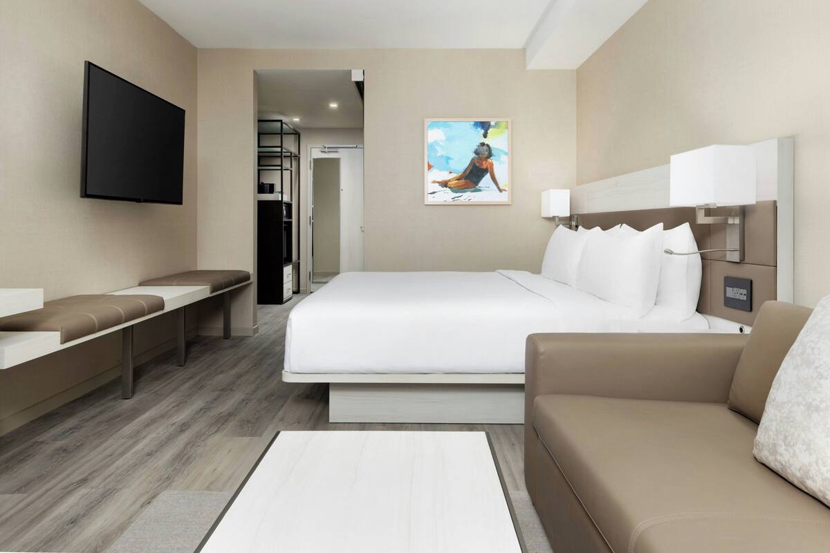 In-room safe, desk, blackout curtains, iron/ironing board