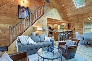 Smart TV, fireplace, video games, offices