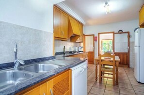 Fridge, microwave, toaster, high chair