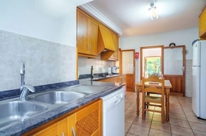 Fridge, microwave, toaster, high chair