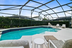 A heated pool