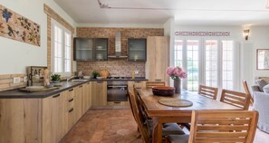 Apartment | Private kitchen | Fridge, oven, dishwasher, cookware/dishes/utensils - JOIVY Superb Villa For 7 W/Backyard And Bbq Area In Vaccarezza (Bobbio)