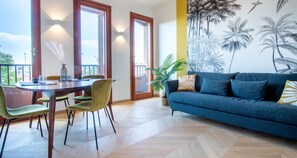Apartment | Living area | 32-inch flat-screen TV with cable channels, TV