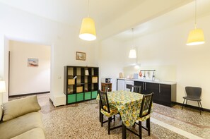 Apartment | Living area | 32-inch flat-screen TV with cable channels, TV - JOIVY Spacious 1-Br Flat In The Centre Of Genoa (Genoa)