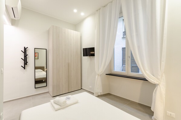 Basic-Apartment | 2 Schlafzimmer, laptopgeeigneter Arbeitsplatz, Verdunkelungsvorhänge