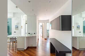 Apartment | Living area | 32-inch flat-screen TV with cable channels, TV - JOIVY Stylish Flat W/Terrace (Genoa)