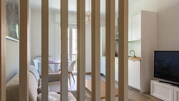 Apartment | Living area | 32-inch flat-screen TV with cable channels, TV