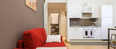 Apartment | Living area | 32-inch flat-screen TV with cable channels, TV