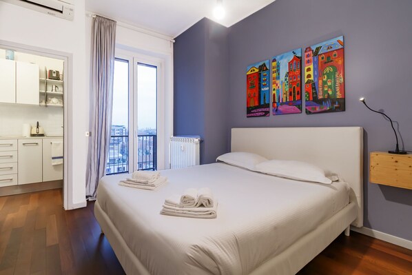 Apartment | 1 Schlafzimmer, laptopgeeigneter Arbeitsplatz, Verdunkelungsvorhänge