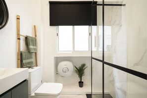 Shower, hair dryer
