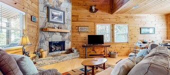 Waterfront retreat with 415-feet of river access and a fireplace