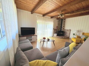 Smart TV, fireplace