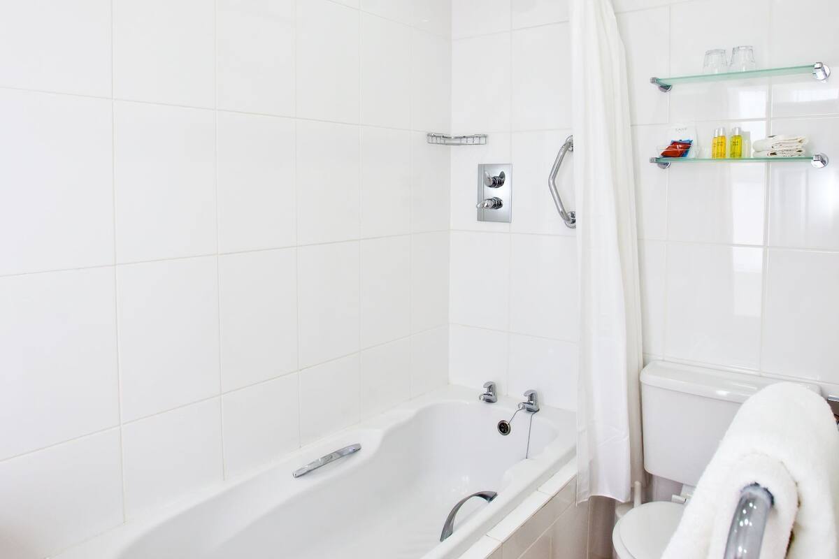 free toiletries, hair dryer, towels, soap