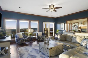 House, Multiple Beds, Hot Tub | Living area | TV - Table Rock Manor at Whitefish Bay (Kimberling City)