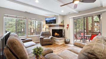 Condo, Multiple Beds, Kitchen, Mountain View (Family Fun Getaway) | Living area | 40-inch flat-screen TV with digital channels, TV