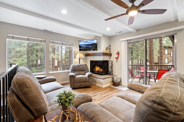 Condo, Multiple Beds, Kitchen, Mountain View (Family Fun Getaway) | Living area | 40-inch flat-screen TV with digital channels, TV - Family Fun Getaway - 3 Story Condo (Zephyr Cove)