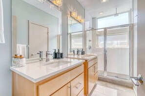 Hair dryer, soap, shampoo