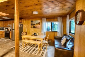 Interior - Rustic Retreat by River | Hot Tub | 2 Cabins (Island Park)