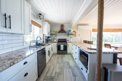 Key Lime House with a 100’ dock: A Solar-Powered Waterfront Oasis on Black Sound