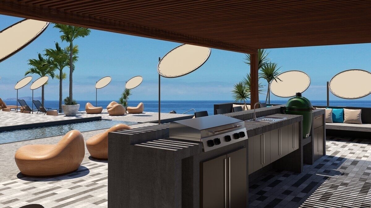 Een buitenzwembad, een verwarmd zwembad