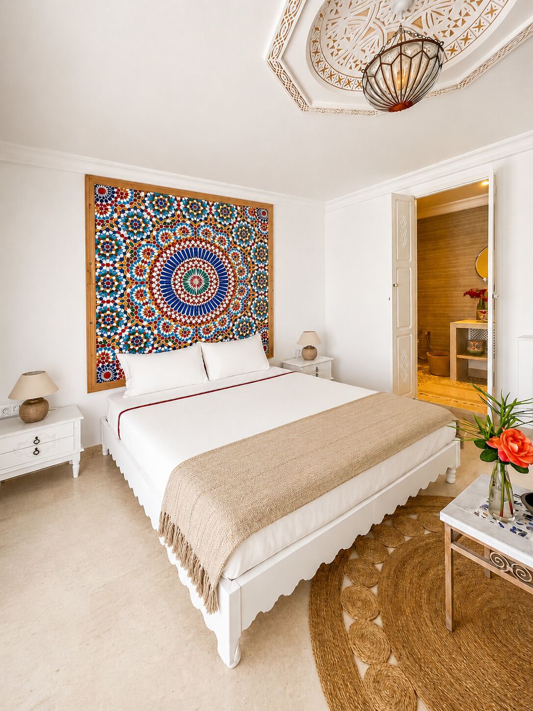 Quarto casal luxo | Roupas de cama premium, individualmente decorados