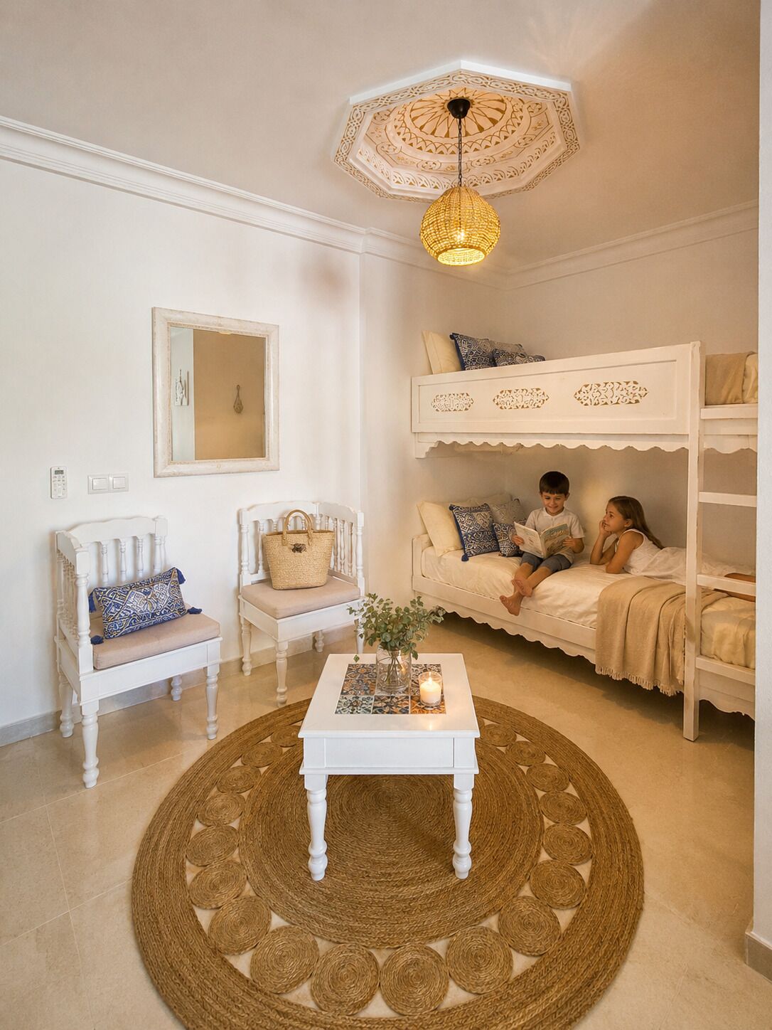 Familie vierpersoonskamer | Luxe beddengoed, individueel gedecoreerd, individueel gemeubileerd