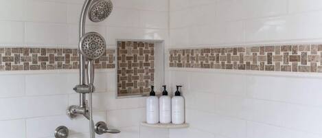 We provide soap, shampoo and conditioner for you to use and enjoy!