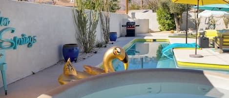 Outdoor pool, a heated pool
