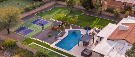 Una piscina riscaldata