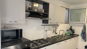 Kaffetrakter/tekoker, kjøleskap, mikrobølgeovn og ovn