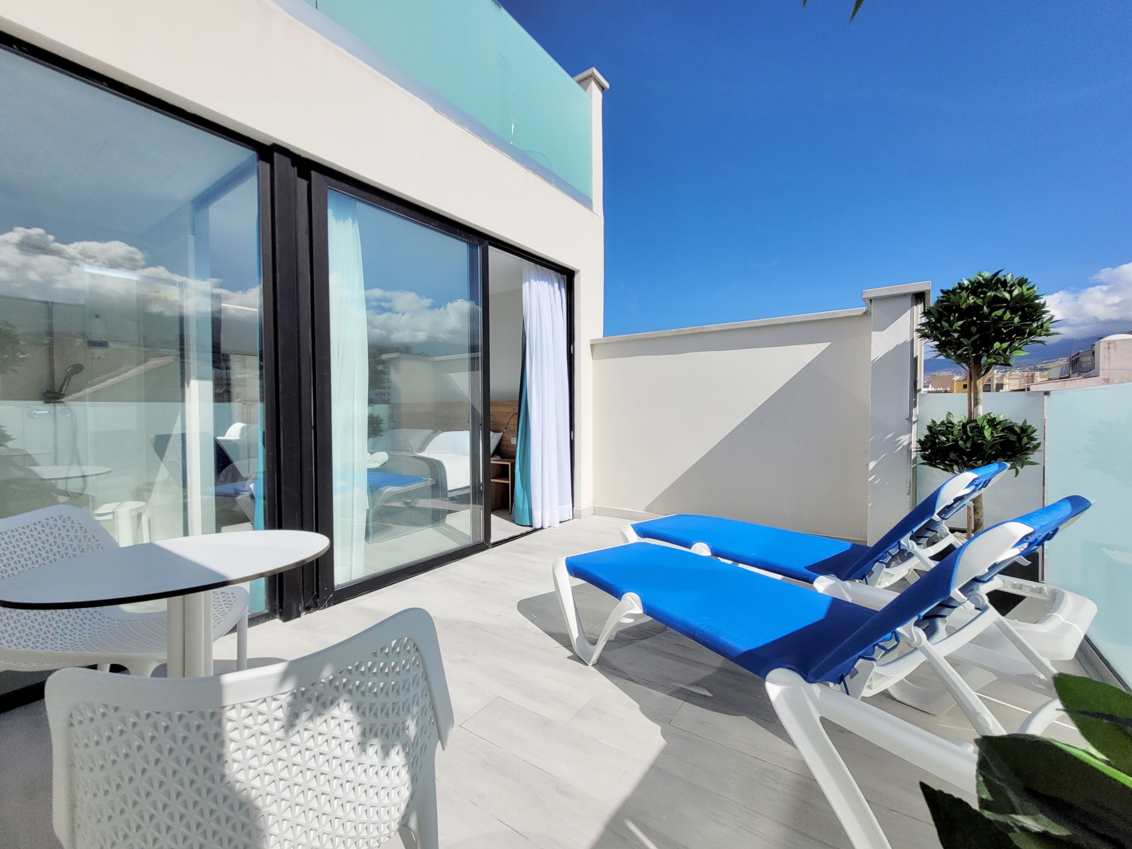 Quarto casal luxo, vista para a montanha | Terraço/pátio