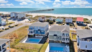 Exterior - A Perfect Approach: Spacious 7-Bedroom Oceanview House in Oak Island (Oak Island)