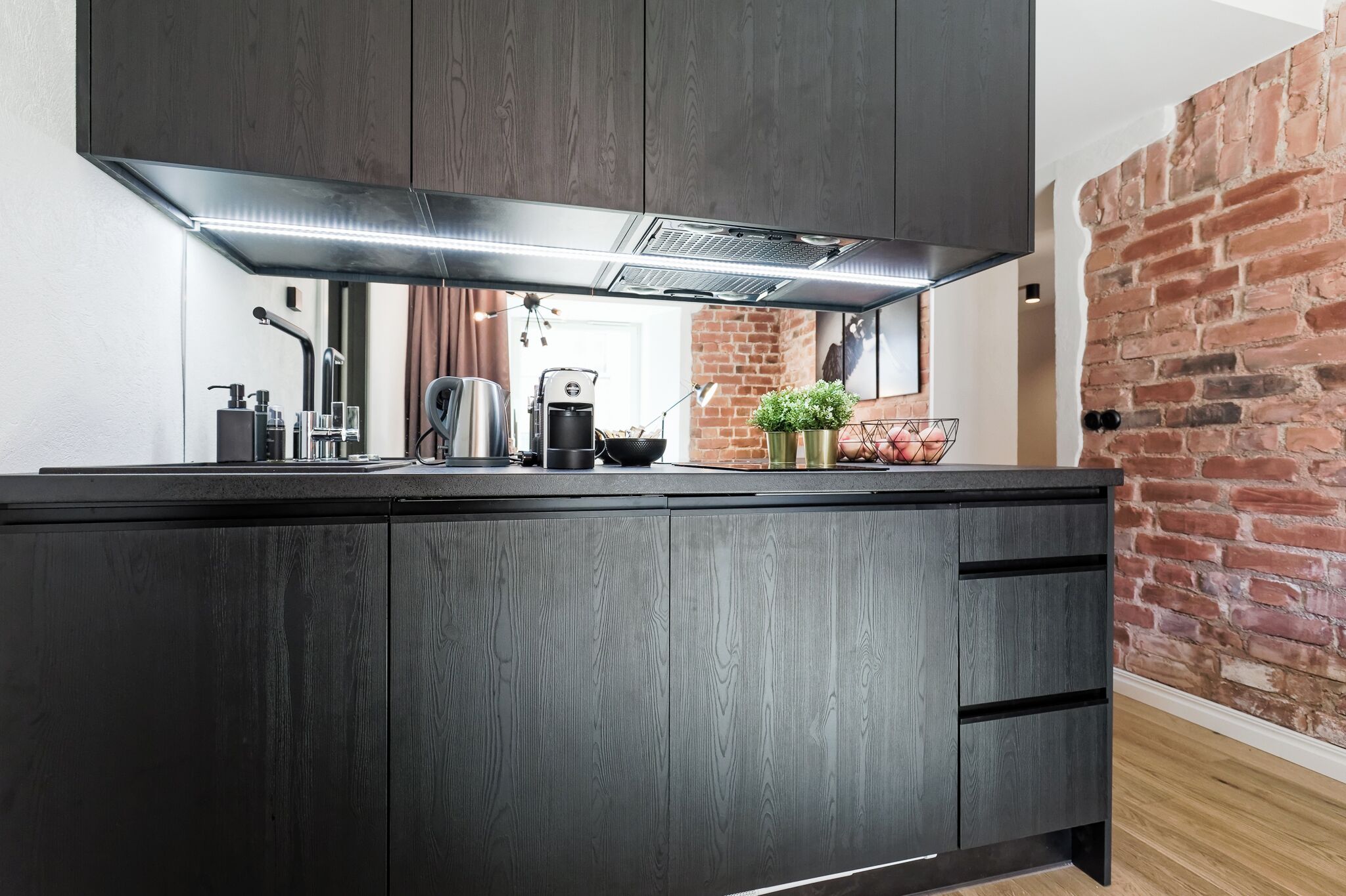 Comfort Apartment | Private kitchen | Full-size fridge, dishwasher, coffee/tea maker, electric kettle