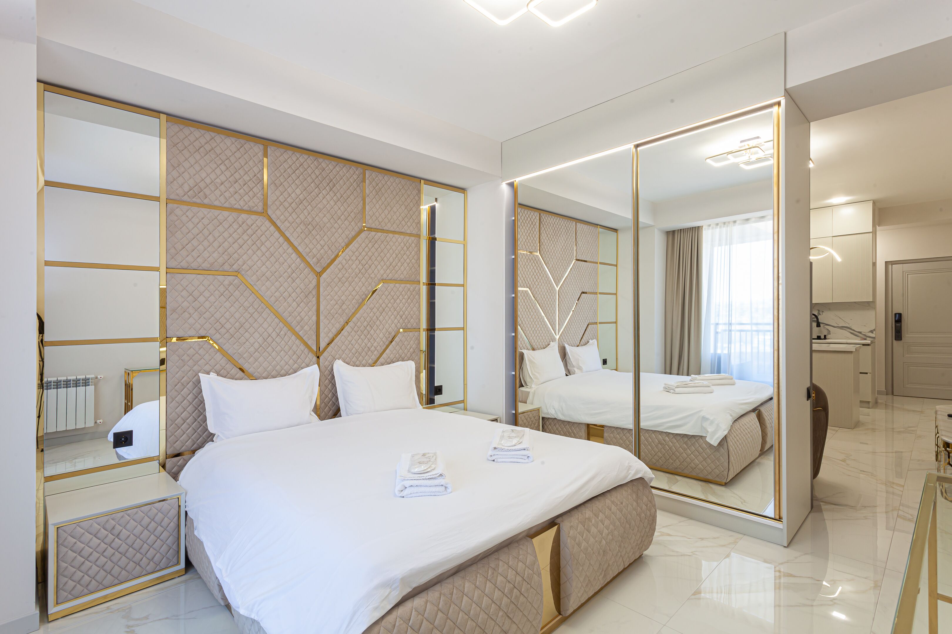 奢华公寓 | 高档床上用品、熨斗/熨衣板、婴儿床、免费 WiFi