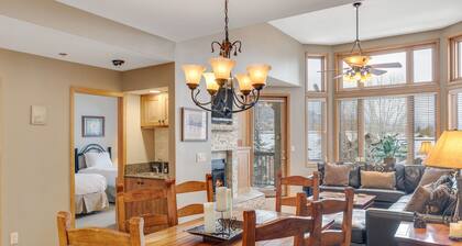 Mountain-view home with pool, hot tub, fireplace & central AC - walk to lifts