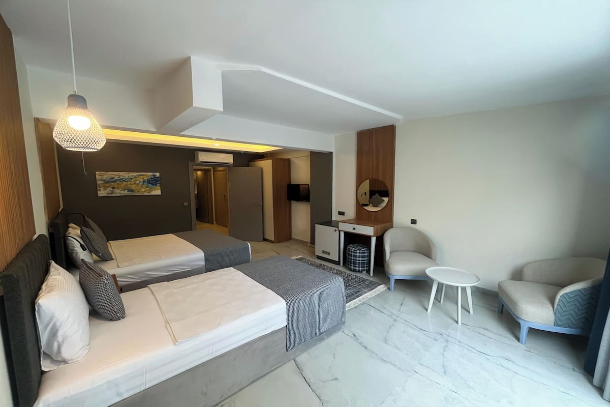 Chambre Économique, 2 chambres, non-fumeurs, vue ville | 2 chambres, ameublement personnalisé, bureau