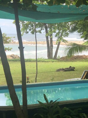 Outdoor pool - AMAZING BEACHFRONT HOUSE WITH INCREDIBLE OCEAN VIEW AND POOL (Playa Carmen mal pais)