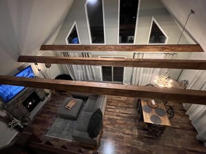 Smart TV, fireplace, video games