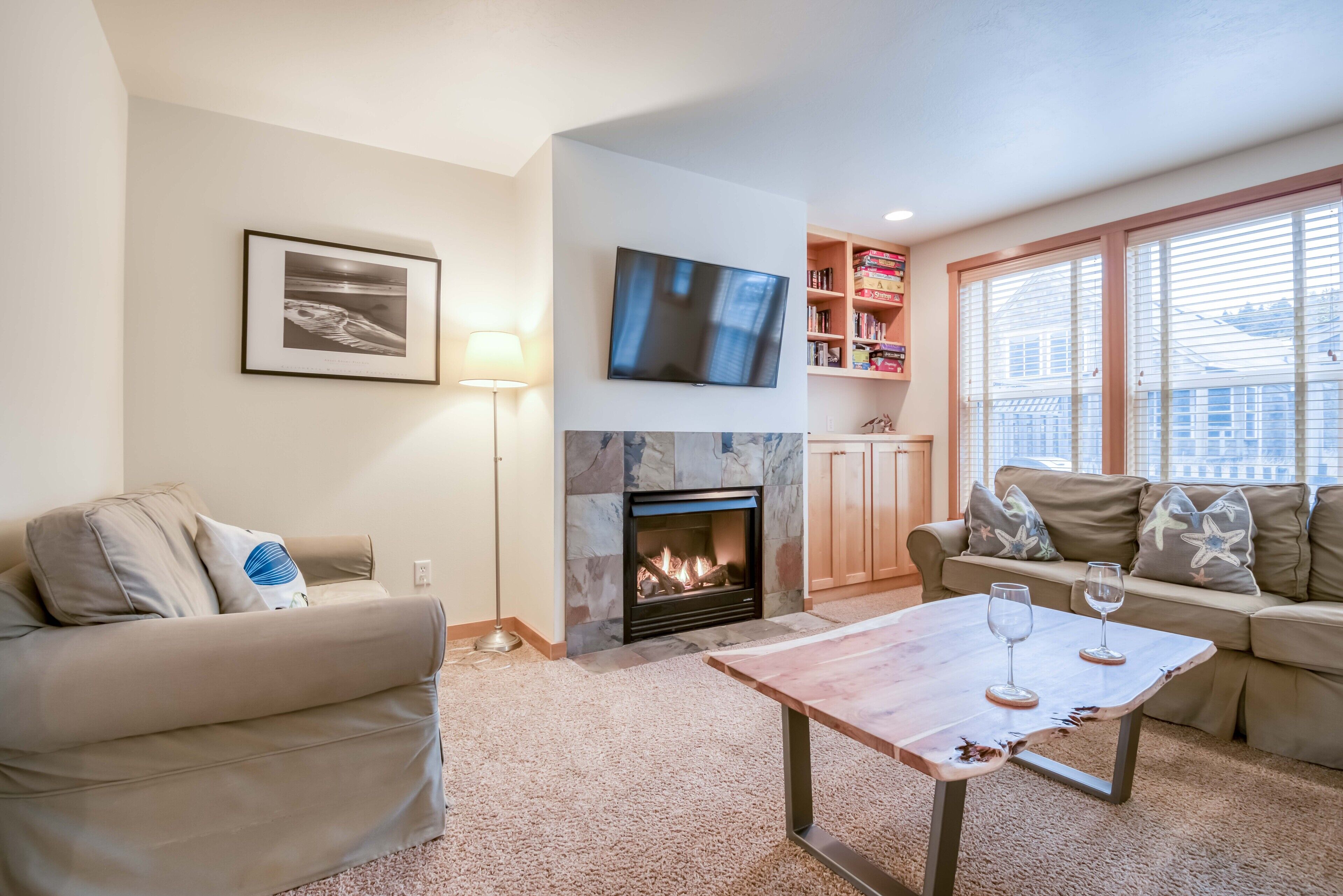 Televisio, takka, videopelejä, DVD-soitin