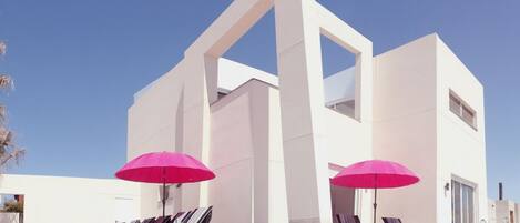 Piscine extérieure, piscine chauffée