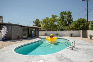 A heated pool