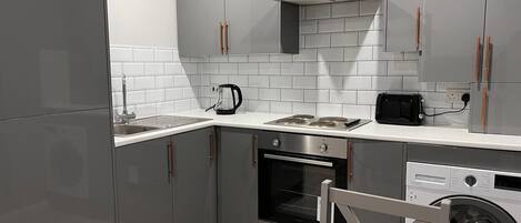 아파트, 퀸사이즈침대 1개 | 전용 주방 | 냉장고, 전자레인지, 오븐, 쿡탑