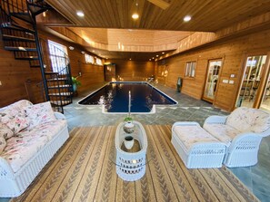 Indoor pool, a heated pool